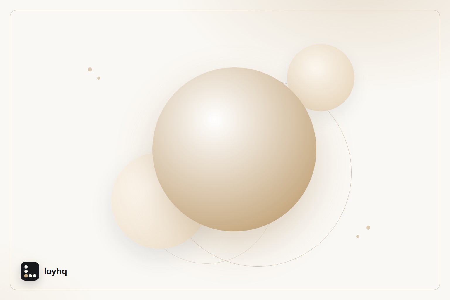 Composición abstracta de loyhq en crema y oro para una guía de clientes que regresan a salones y medspas
